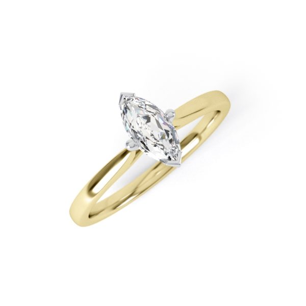 Eng - ZARA | Knife Edge Marquise shape Diamond Engagement Ring - Image 5