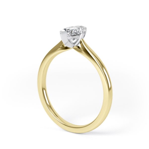 Eng - ZARA | Knife Edge Marquise shape Diamond Engagement Ring - Image 8