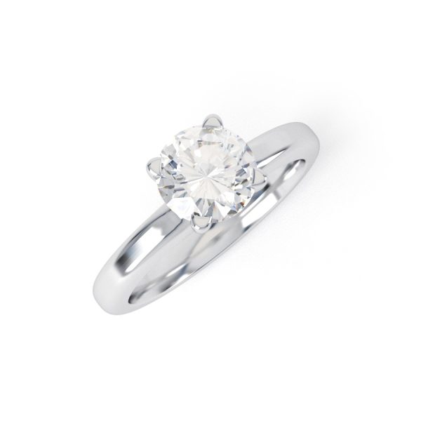 Eng - KENNEDY | Tapering Straight Tulip Set Engagement Ring