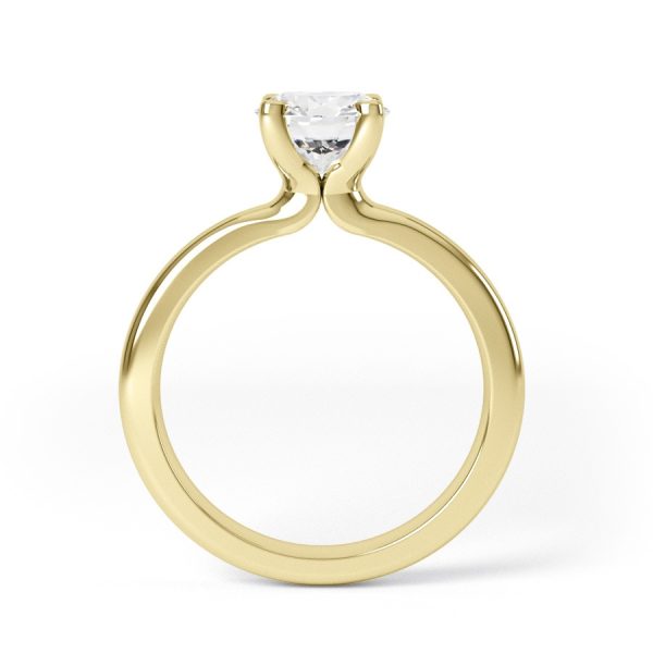 Eng - KENNEDY | Tapering Straight Tulip Set Engagement Ring - Image 3