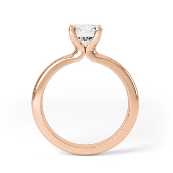 Eng - KENNEDY | Tapering Straight Tulip Set Engagement Ring - Image 4