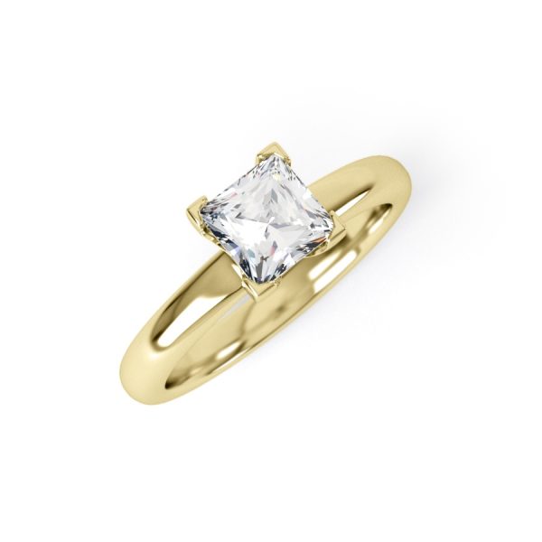 Eng - TABITHA | Four Claw Princess cut Solitaire Diamond Ring - Image 5