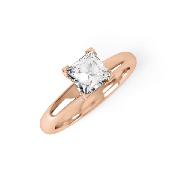 Eng - TABITHA | Four Claw Princess cut Solitaire Diamond Ring - Image 6