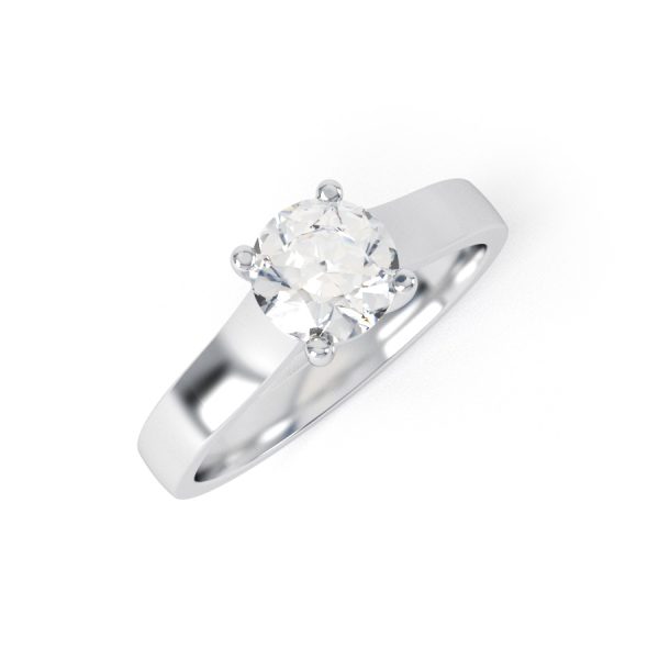 Eng - MACKENZIE | Wide Band Chunky Solitaire Engagement Ring