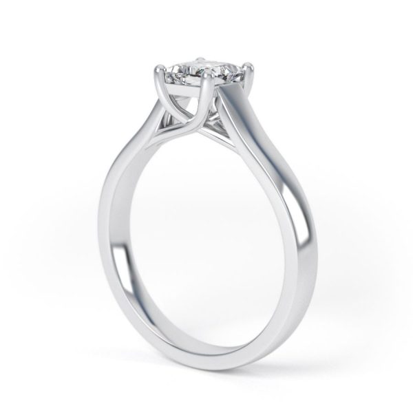 Eng - ELOISE | Four claw wide band princess cut engagement ring - Image 7