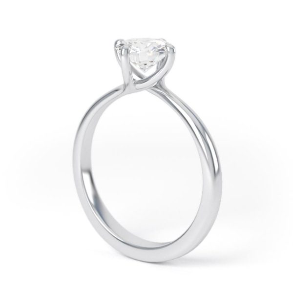 Eng - FINLEY | NSEW Petite Tapering 4 Twisted Claw Round Cut Engagement Ring - Image 3