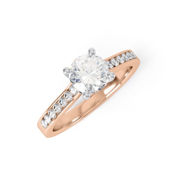 Eng - REESE | Round Straight Shoulder Set Engagement Ring - Image 7