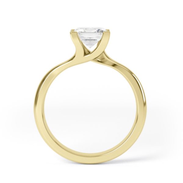 Eng - DANNI | Princess Cut Twist Style Engagement Ring - Image 3