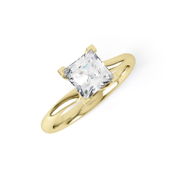 Eng - DANNI | Princess Cut Twist Style Engagement Ring - Image 5