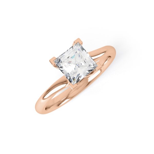 Eng - DANNI | Princess Cut Twist Style Engagement Ring - Image 6