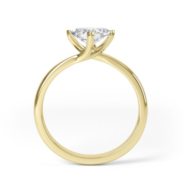 Eng - DRESBY | NEW Petite band Princess cut Engagement Ring - Image 3