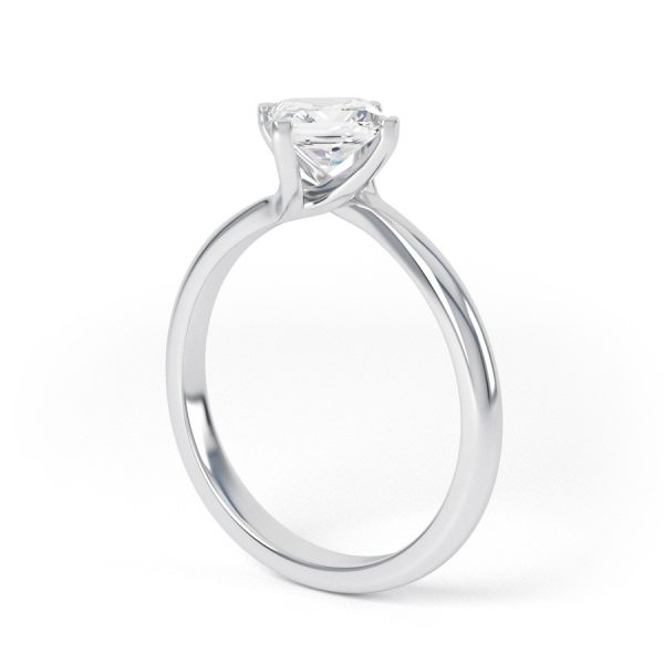 Eng - DRESBY | NEW Petite band Princess cut Engagement Ring - Image 7