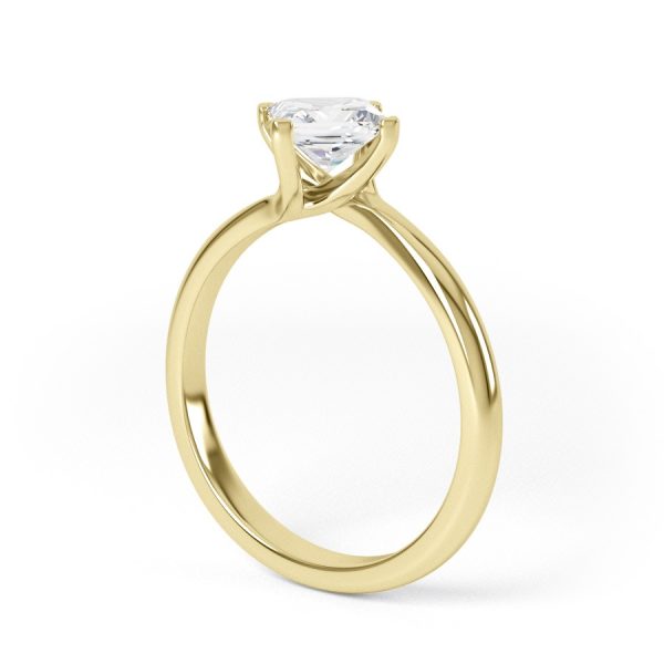 Eng - DRESBY | NEW Petite band Princess cut Engagement Ring - Image 8