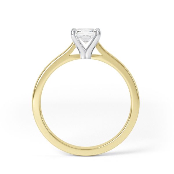 Eng - VERITY | Princess cut Straight Edge Four Claw Engagement Ring - Image 3