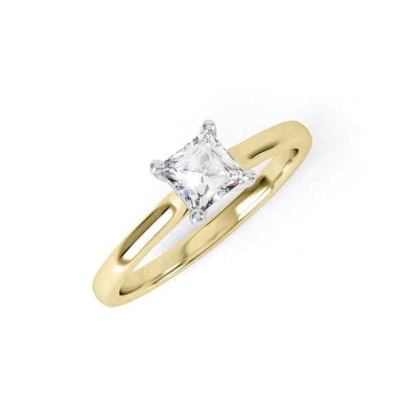 Eng - VERITY | Princess cut Straight Edge Four Claw Engagement Ring - Image 5