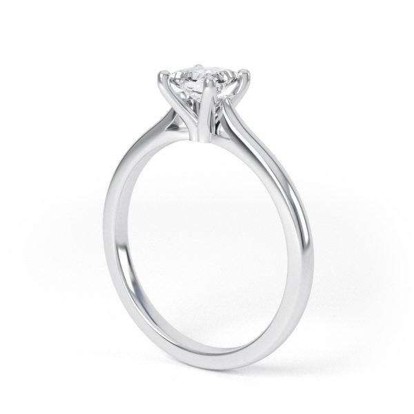 Eng - VERITY | Princess cut Straight Edge Four Claw Engagement Ring - Image 7