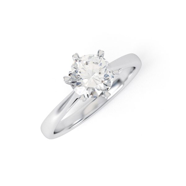 Eng - GABY | V Shape 6 Claw Solitaire Engagement Ring