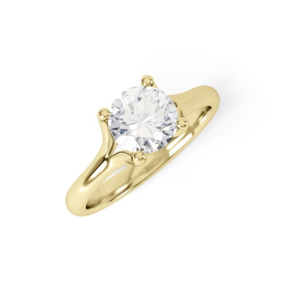 Eng - AALIYAH | Round Cut Solitaire Ring With 4 Claw Setting - Image 4