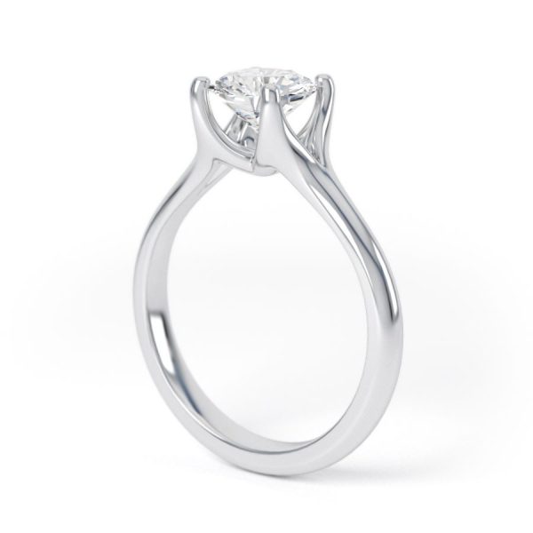 Eng - AALIYAH | Round Cut Solitaire Ring With 4 Claw Setting - Image 3