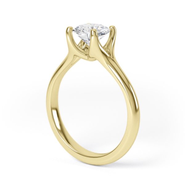 Eng - AALIYAH | Round Cut Solitaire Ring With 4 Claw Setting - Image 6