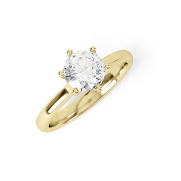 Eng - CORA | Six claw Solitaire Diamond Ring - Image 4