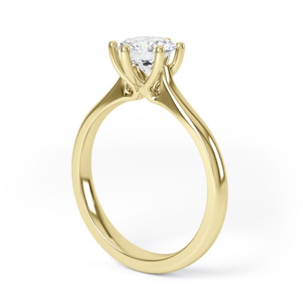 Eng - CORA | Six claw Solitaire Diamond Ring - Image 6