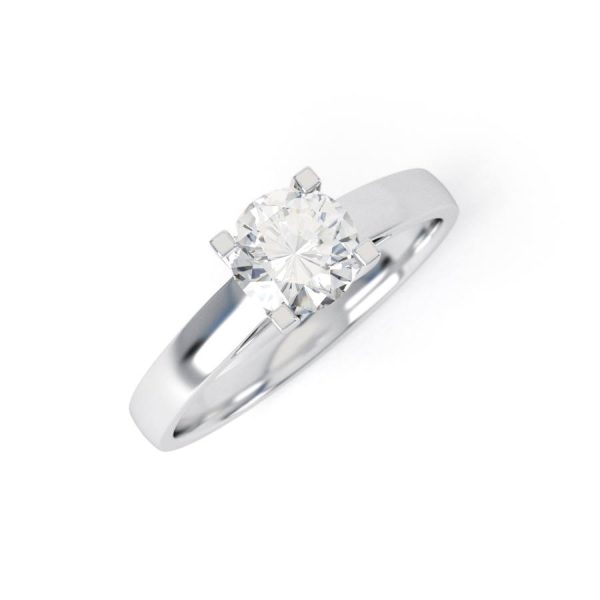 Eng - ISLA | Wide Band Solitaire Diamond Ring