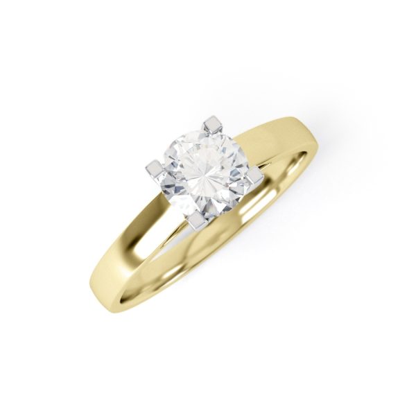 Eng - ISLA | Wide Band Solitaire Diamond Ring - Image 4