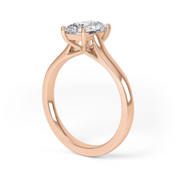 Eng - LOLA | Tapering Up Solitaire Emerald Cut Engagement Ring - Image 9