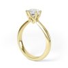 Eng - TRINITY - Six Claw Slim Diamond Solitaire Engagement Ring - Image 6
