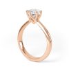 Eng - TRINITY - Six Claw Slim Diamond Solitaire Engagement Ring - Image 9