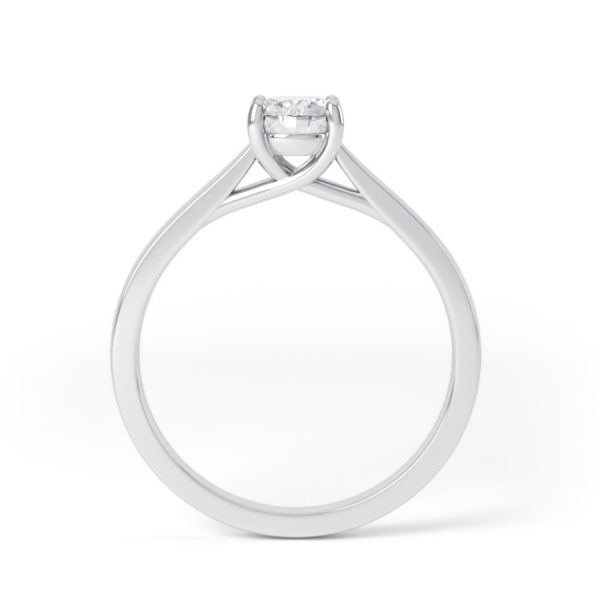 Eng - KENDAL | Oval shape Wide band solitaire Engagement Ring - Image 2