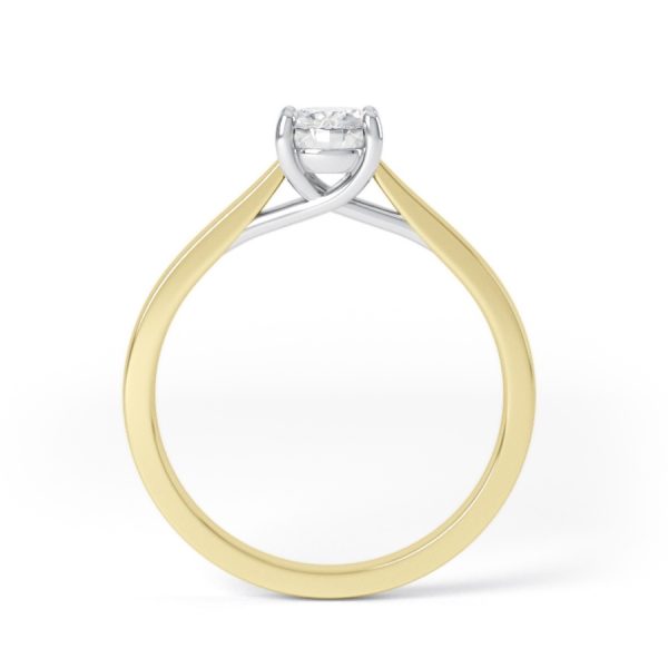 Eng - KENDAL | Oval shape Wide band solitaire Engagement Ring - Image 3