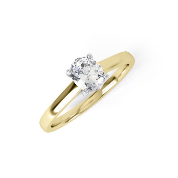 Eng - KENDAL | Oval shape Wide band solitaire Engagement Ring - Image 5