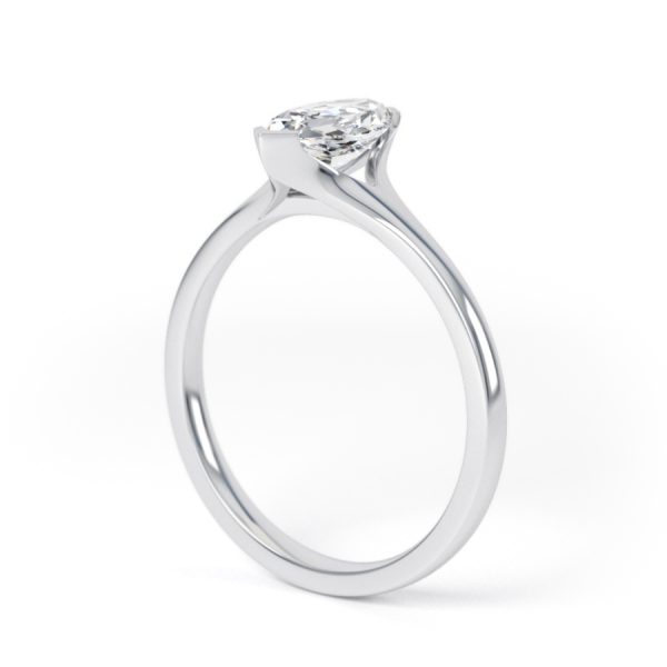 Eng - BLAKE | Split shoulder Marquise shape Solitaire Engagement Ring - Image 3