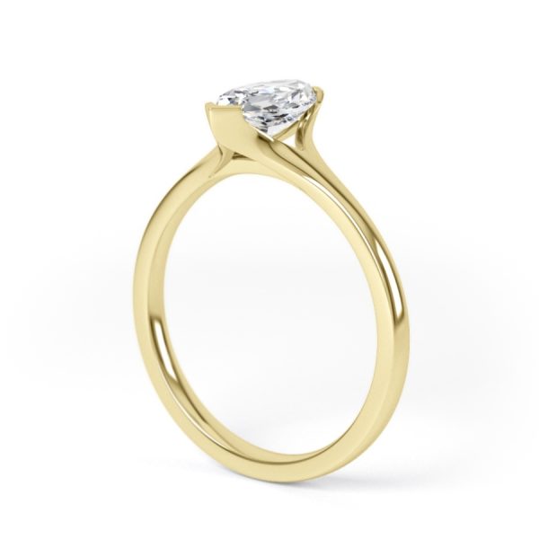 Eng - BLAKE | Split shoulder Marquise shape Solitaire Engagement Ring - Image 4