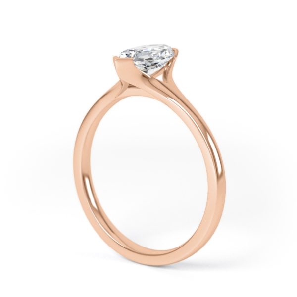 Eng - BLAKE | Split shoulder Marquise shape Solitaire Engagement Ring - Image 5