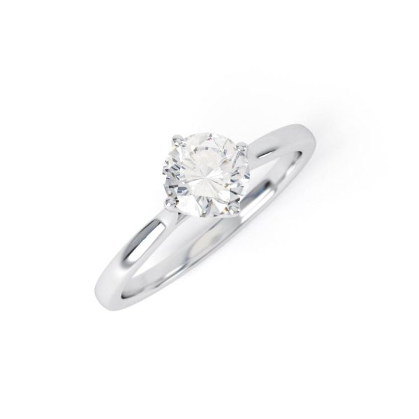 Eng - ARIANA | NSEW Taper Set Solitaire Diamond Ring