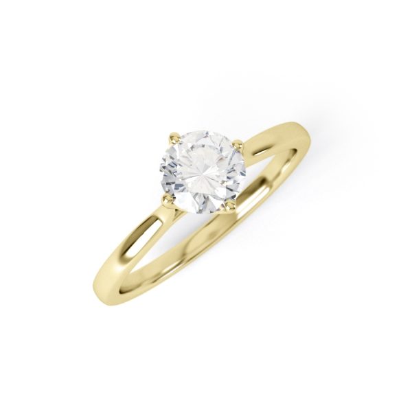 Eng - ARIANA | NSEW Taper Set Solitaire Diamond Ring - Image 4