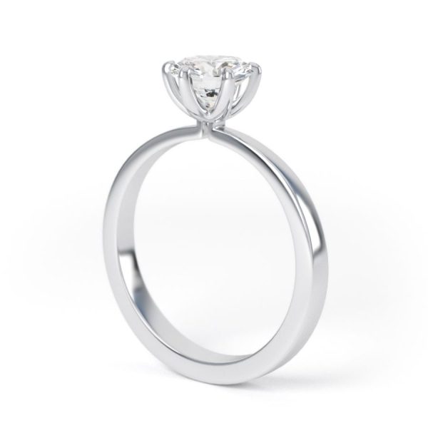 Eng - MIA | Six Claw Taper Set Single Stone Diamond Ring - Image 3