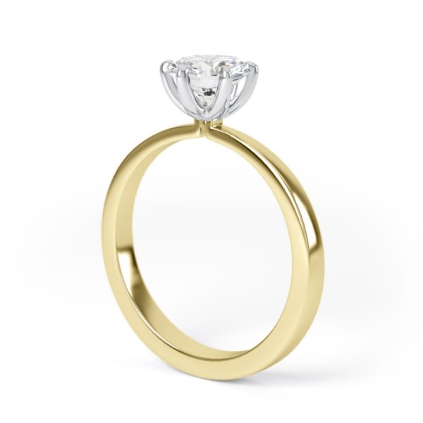 Eng - MIA | Six Claw Taper Set Single Stone Diamond Ring - Image 6