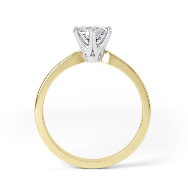 Eng - MAYA | Six Claw Fine Taper Solitaire Diamond Ring - Image 8