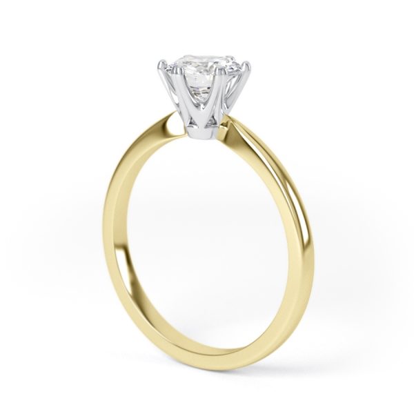 Eng - MAYA | Six Claw Fine Taper Solitaire Diamond Ring - Image 9