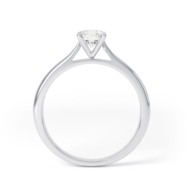 Eng - JOSIE | Four Claw Thin Tapering Diamond Ring - Image 2