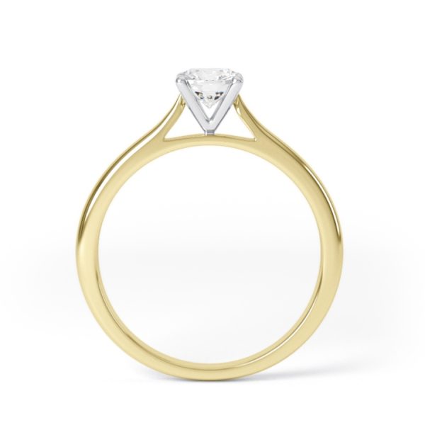 Eng - JOSIE | Four Claw Thin Tapering Diamond Ring - Image 5