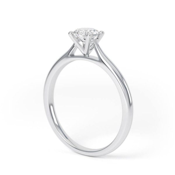 Eng - JOSIE | Four Claw Thin Tapering Diamond Ring - Image 3