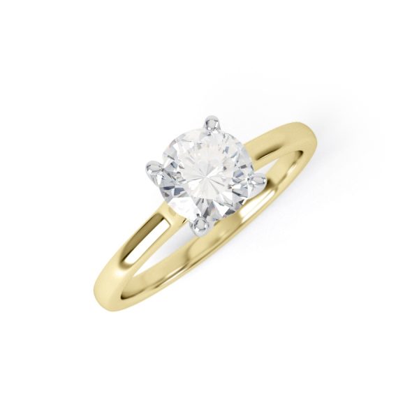 Eng - ALEXA | Four Claw thin set Diamond Ring - Image 4