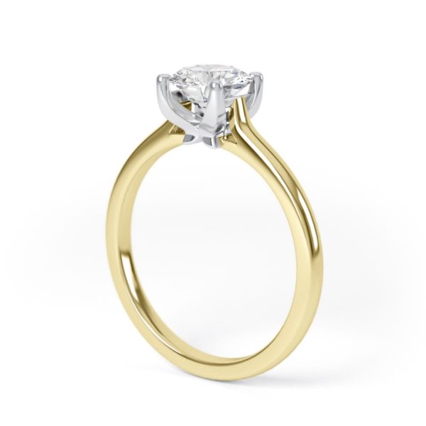 Eng - ALEXA | Four Claw thin set Diamond Ring - Image 6