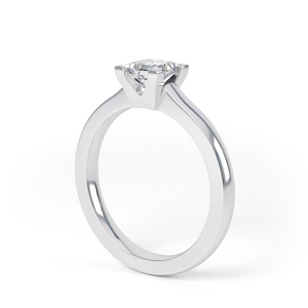 Eng - MAGGIE | Wide Band Square Set Princess cut Engagement Ring - Image 7