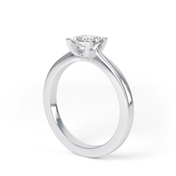 Eng - CRISSIE | Princess cut Tapering band Solitaire Diamond Ring - Image 3